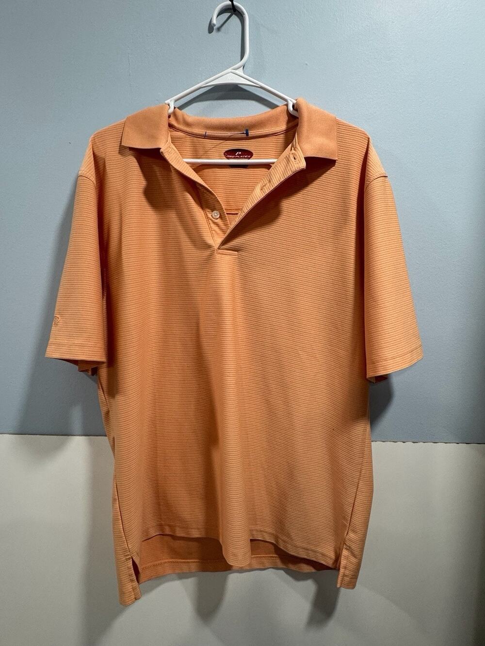 Pro Player Men's Orange Golf Polo Shirt Size L